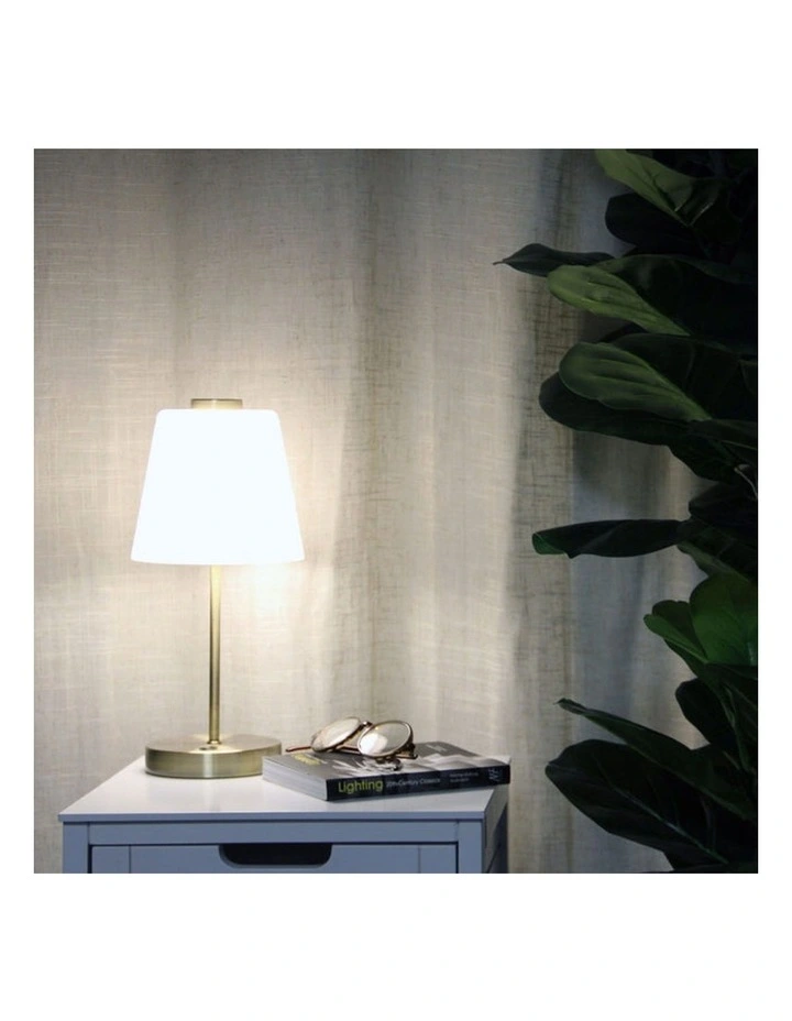 Erik Led Touch Lamp Antique Brass image 2