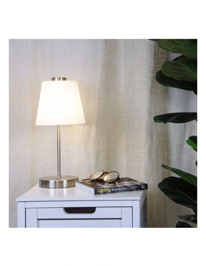 Erik Led Touch Lamp Brushed Chrome image 2