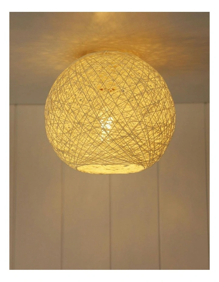 Kono DIY Flush Mount Lamp Shade 25cm in Only White image 3
