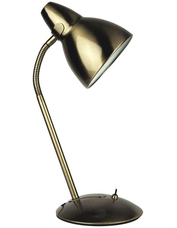 Trax Desk Lamp in Antique Brass image 1