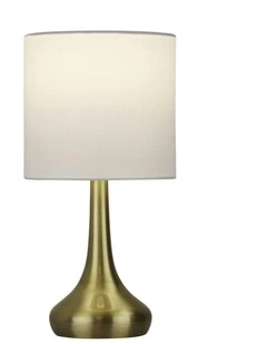 Lola One Light Touch Table Lamp in Antique Brass