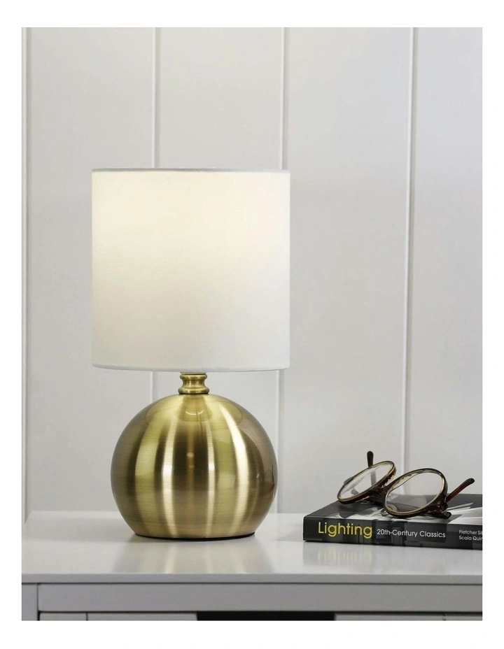 Lotti Touch Table Lamp in Antique Brass image 3