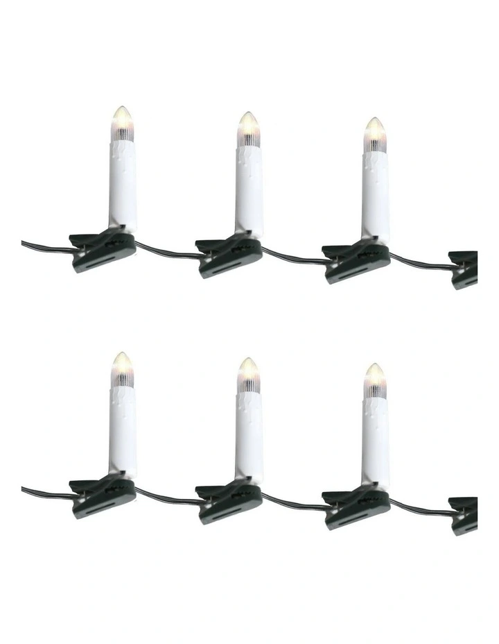 Led Candle String Light Set of 10 in Warewhite image 1