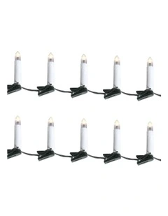 LED Candle String Light Set of 10 in Warewhite