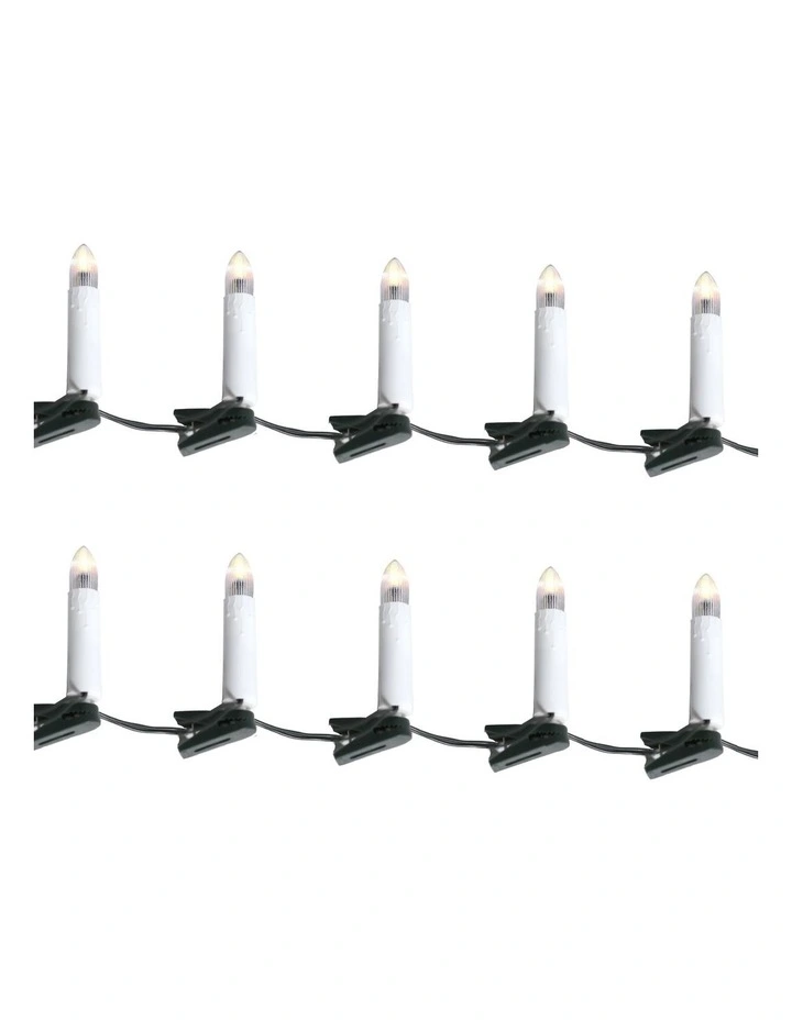 LED Candle String Light Set of 10 in Warewhite image 1