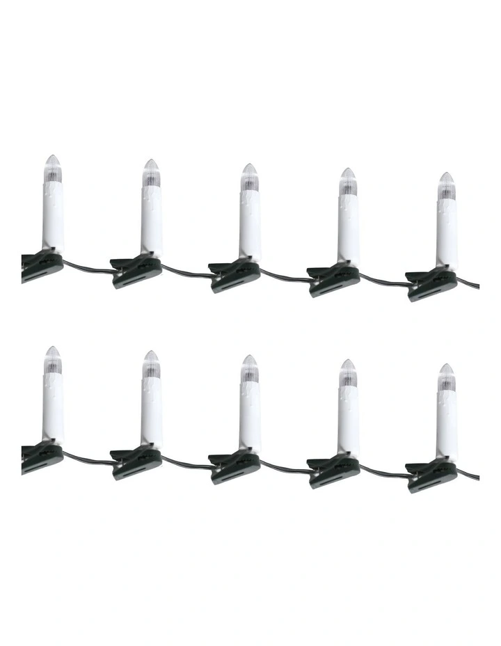 LED Candle String Light Set of 10 in Warewhite image 5