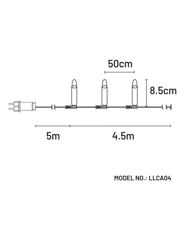 Led Candle String Light Set of 10 in Warewhite image 6