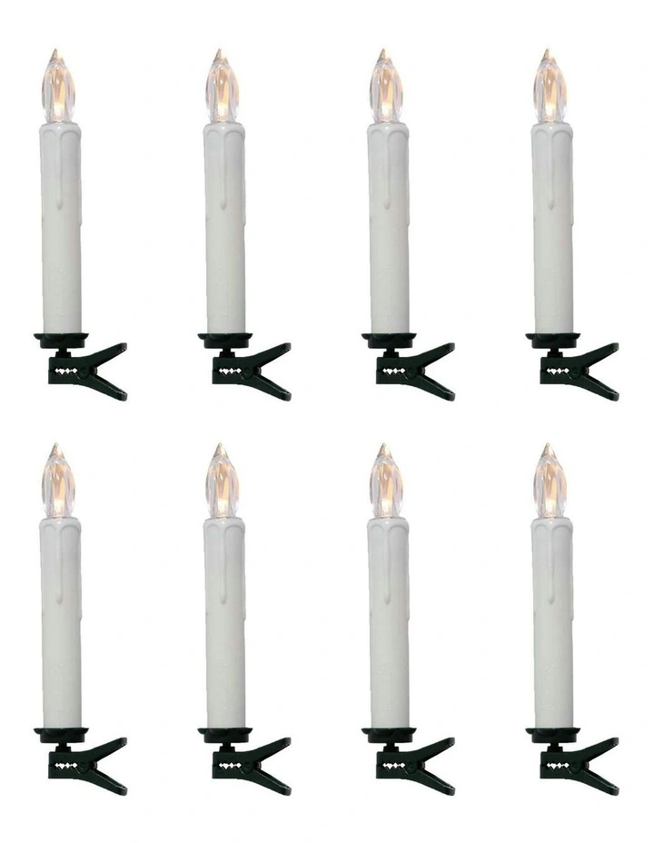 Led Wireless Candle With Remote Set of 8 in Warewhite image 1