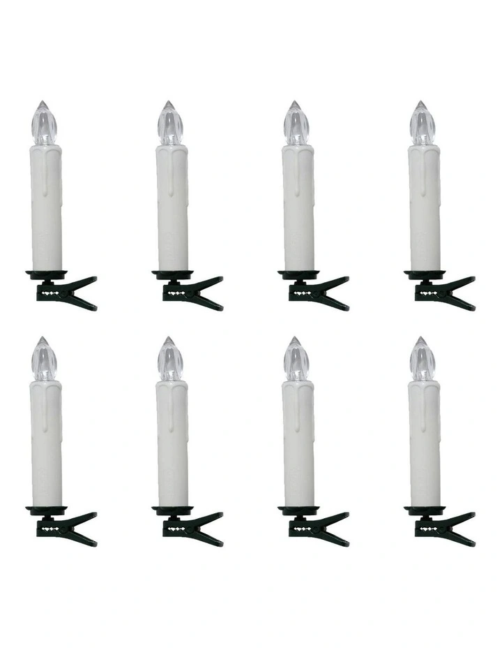Led Wireless Candle With Remote Set of 8 in Warewhite image 2