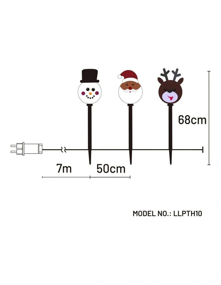 Cartoon Path Light Set of 3 in Assorted image 2
