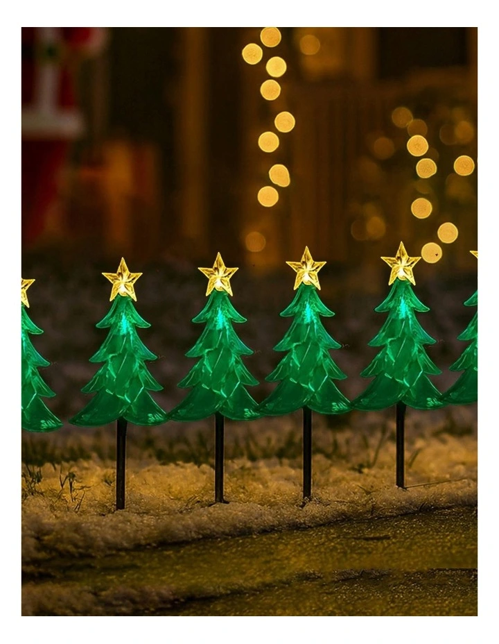 Dual Power Set of 6 LED Tree Stakes in Multi image 4