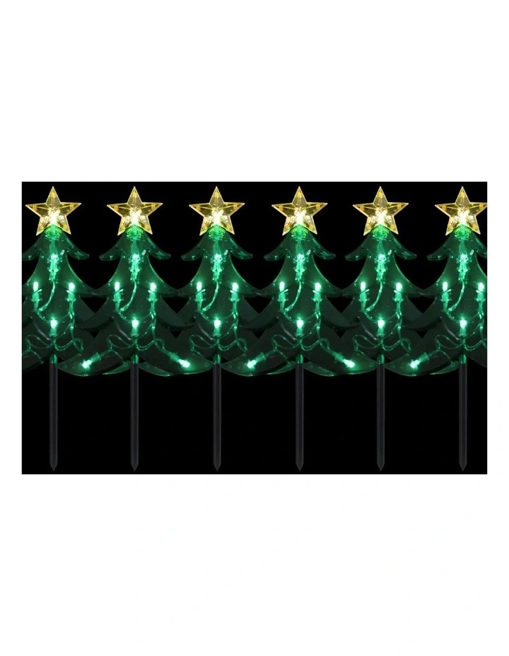 Dual Power Set of 6 LED Tree Stakes in Multi image 5
