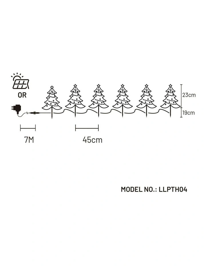 Dual Power Set of 6 LED Tree Stakes in Multi image 7
