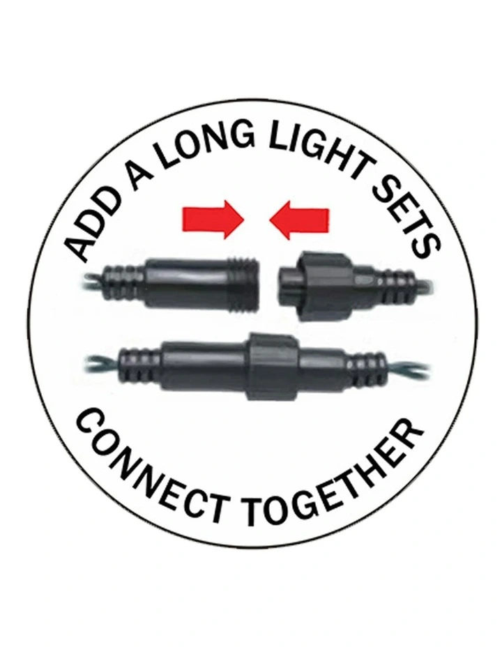 Lexi Lighting 520 LED Connectable Fairy Light Chain Clear Cable in Warm White image 6