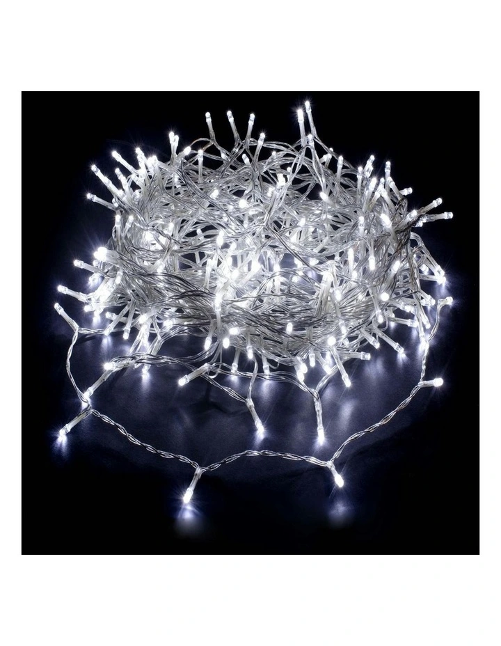 Lexi Lighting 520 LED Connectable Fairy Light Chain Clear Cable in White image 1