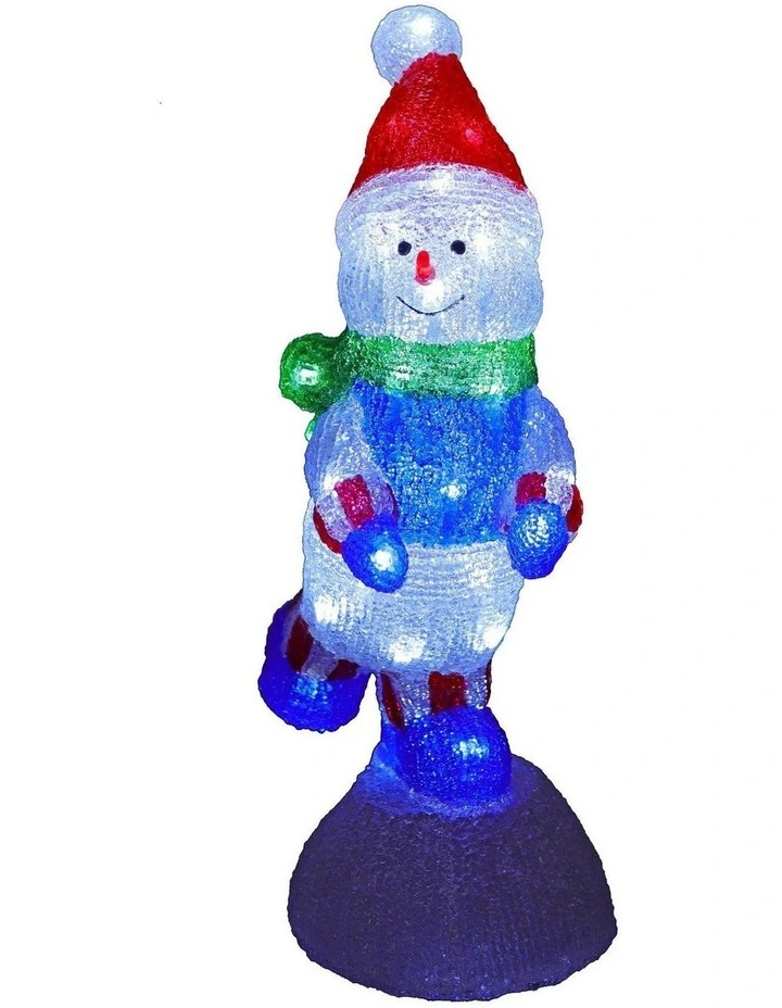 Acrylic Snowman on Snowball Light 46cm in Multi image 1