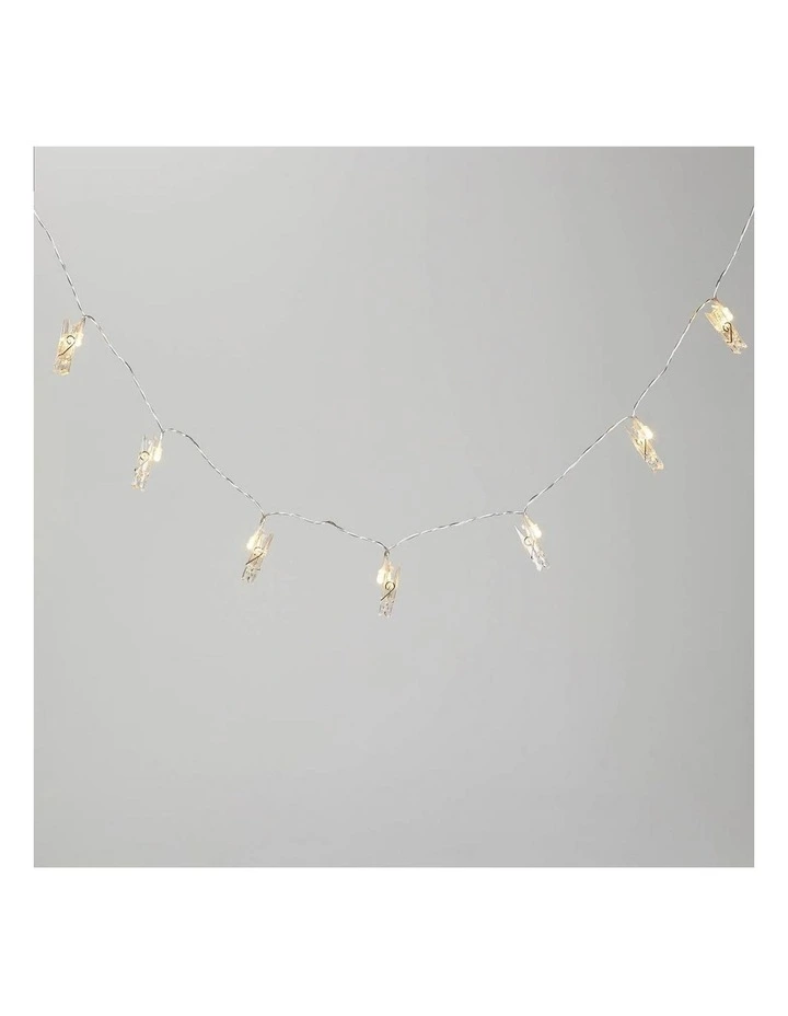 Dual Power 24 Led String Light With Clamps in White image 5