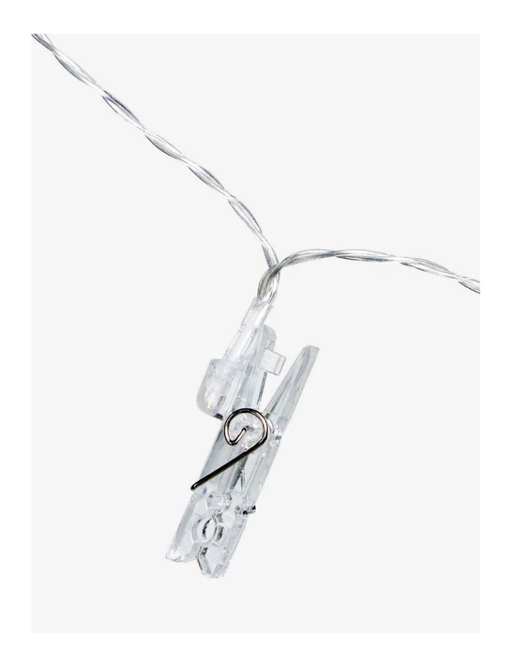 Dual Power 24 Led String Light With Clamps in White image 6