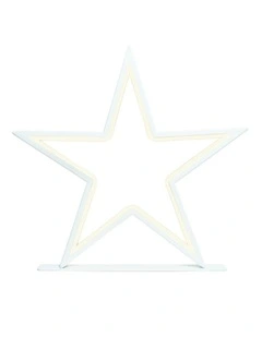 Star Neon Table Lamp in White
