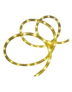 Solar Powered 10m LED Rope Light in Warm White