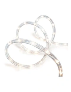 Solar Powered 10m LED Rope Light in White