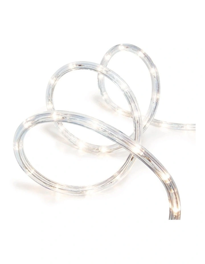 Solar Powered 10m LED Rope Light in White image 1