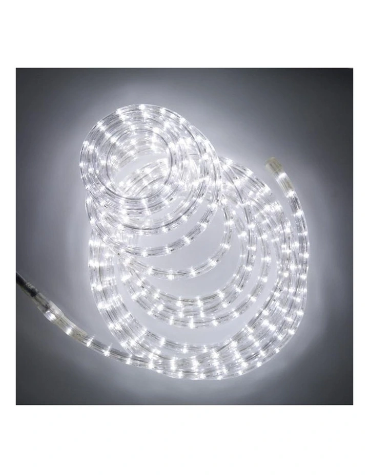 Solar Powered 10m LED Rope Light in White image 2