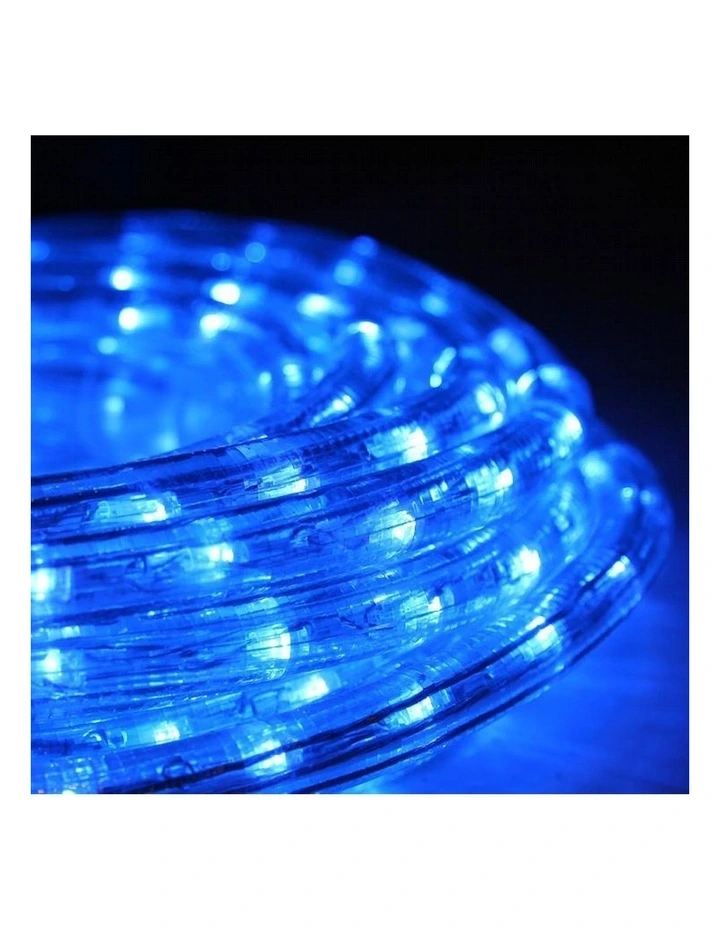 Solar Powered 10m LED Rope Light in Blue image 2