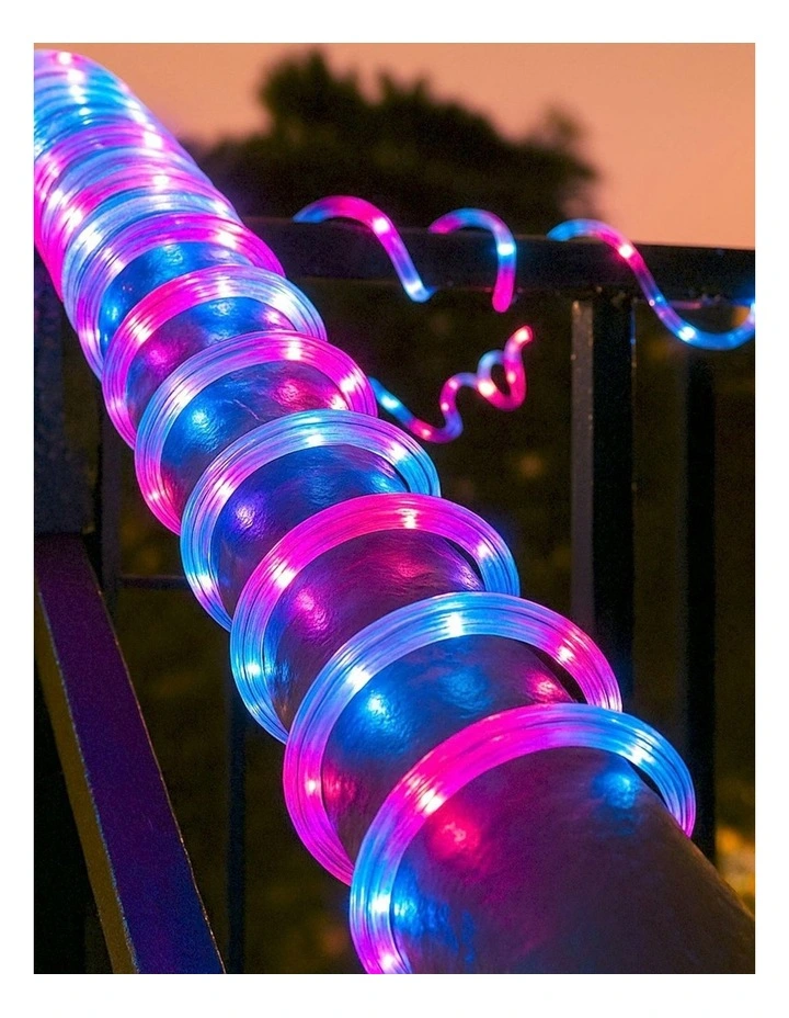 Solar Powered 10m LED Rope Light 4 Colour Options in Multicolour image 5