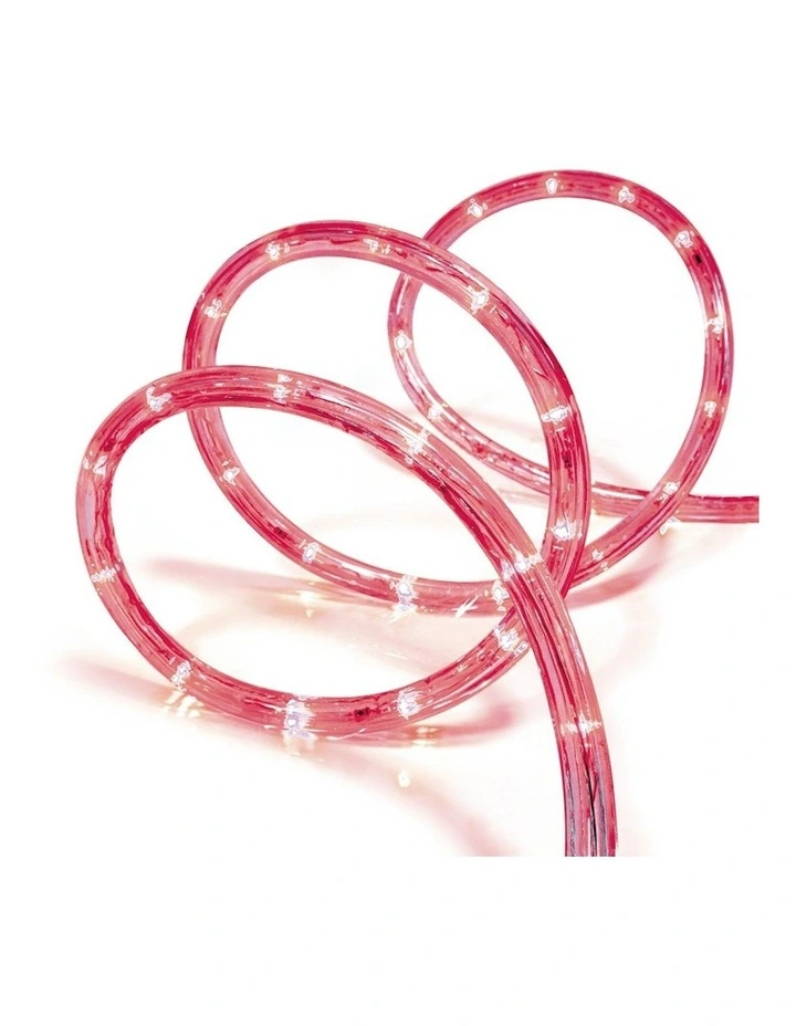 10m LED Connectable Rope Light 8 Colour Options in Red image 1