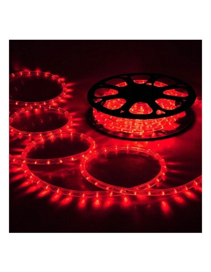 10m LED Connectable Rope Light 8 Colour Options in Red image 2