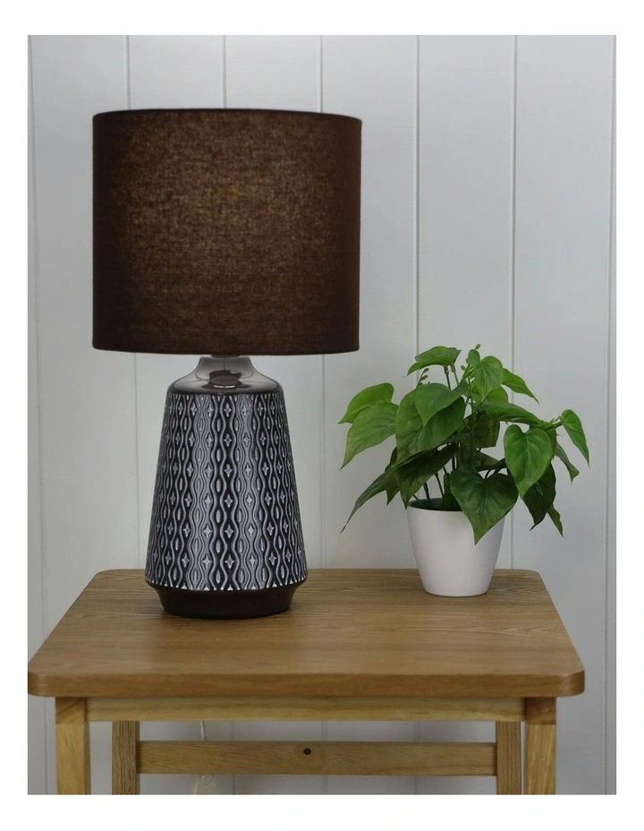 Moana Ceramic Table Lamp in Coffee image 1