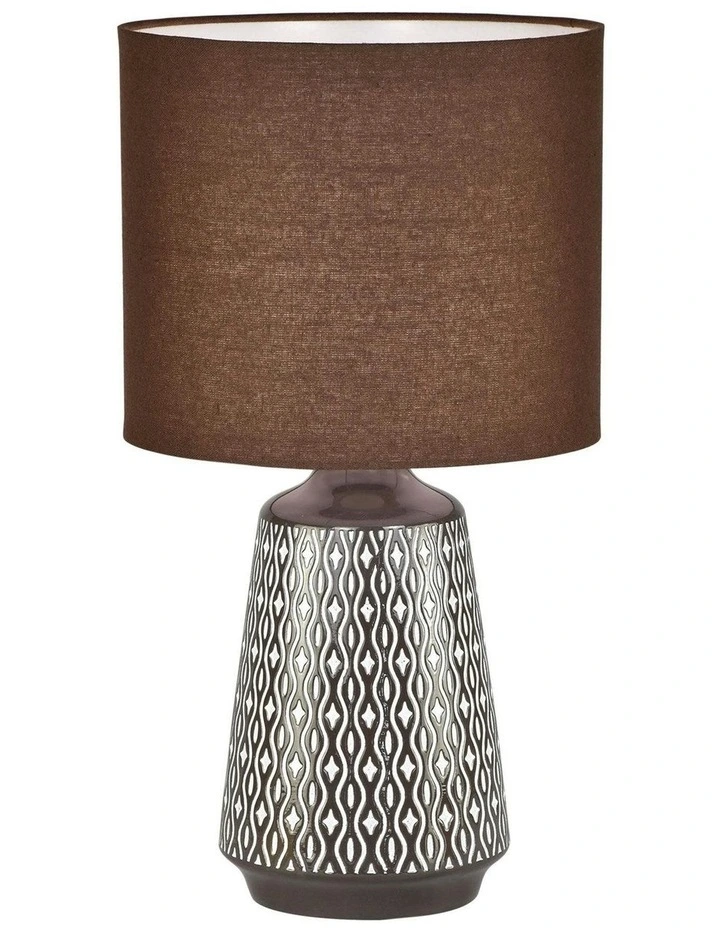 Moana Ceramic Table Lamp in Coffee image 2