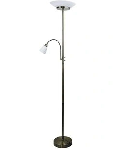 Siena LED Mother And Child Lamp in Antique Brass