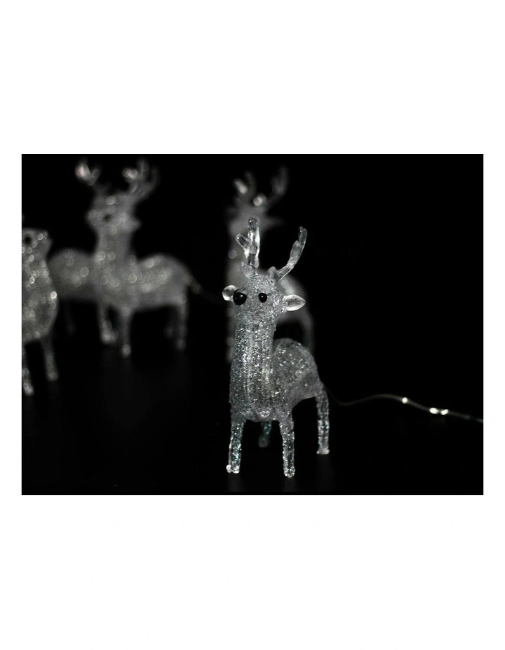Acrylic Baby Reindeer 5 Pieces Set in White image 5