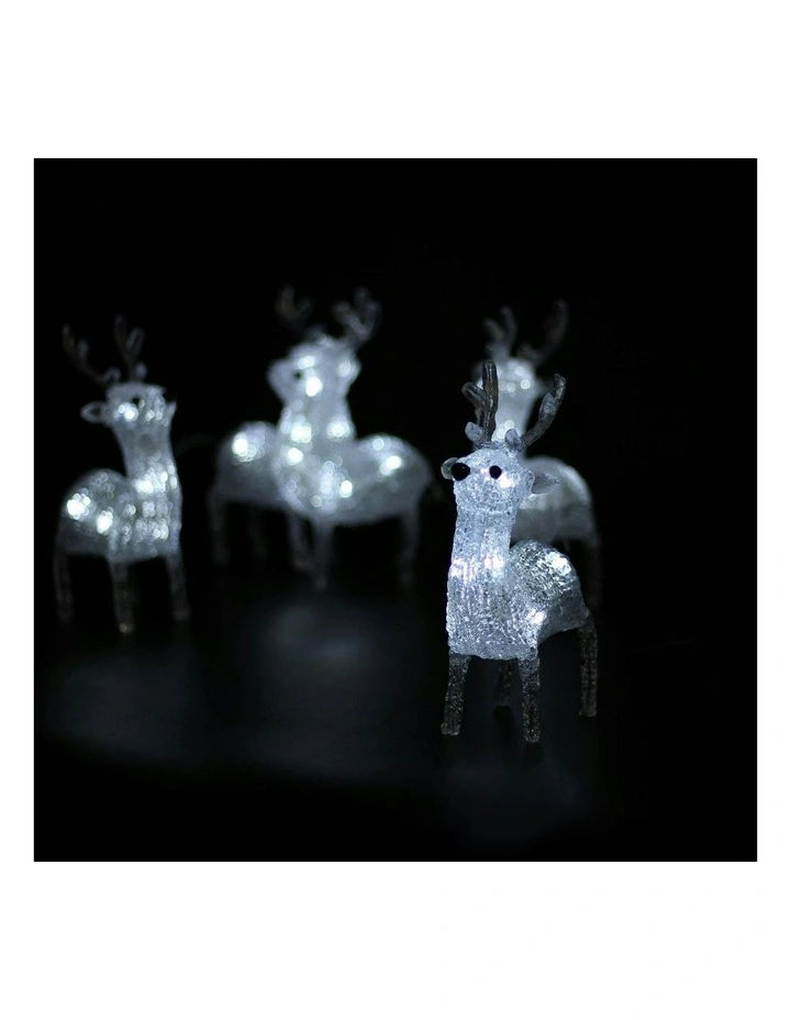 Acrylic Baby Reindeer 5 Pieces Set in White image 6