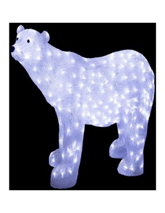 Acrylic Polar Bear Christmas Light 75cm
