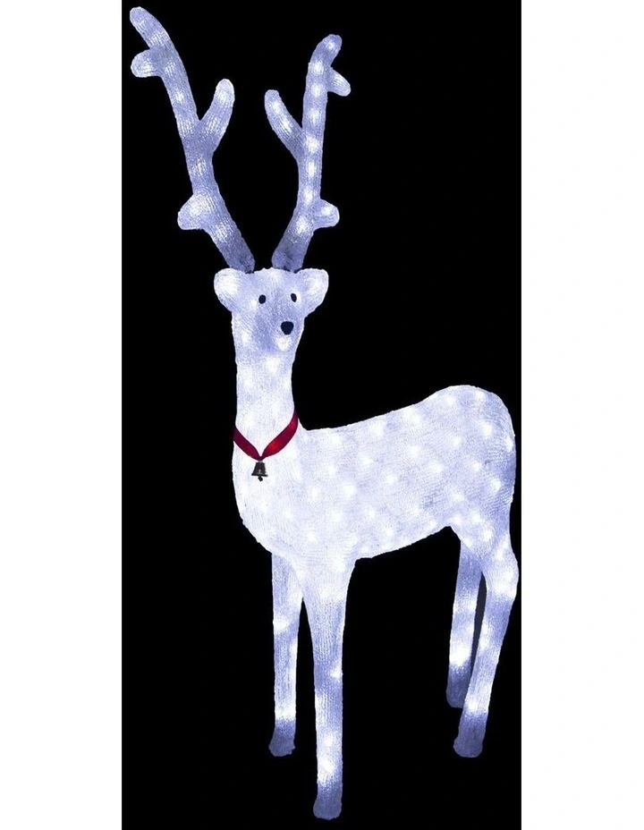 Acrylic White Reindeer Christmas Light 95cm image 1