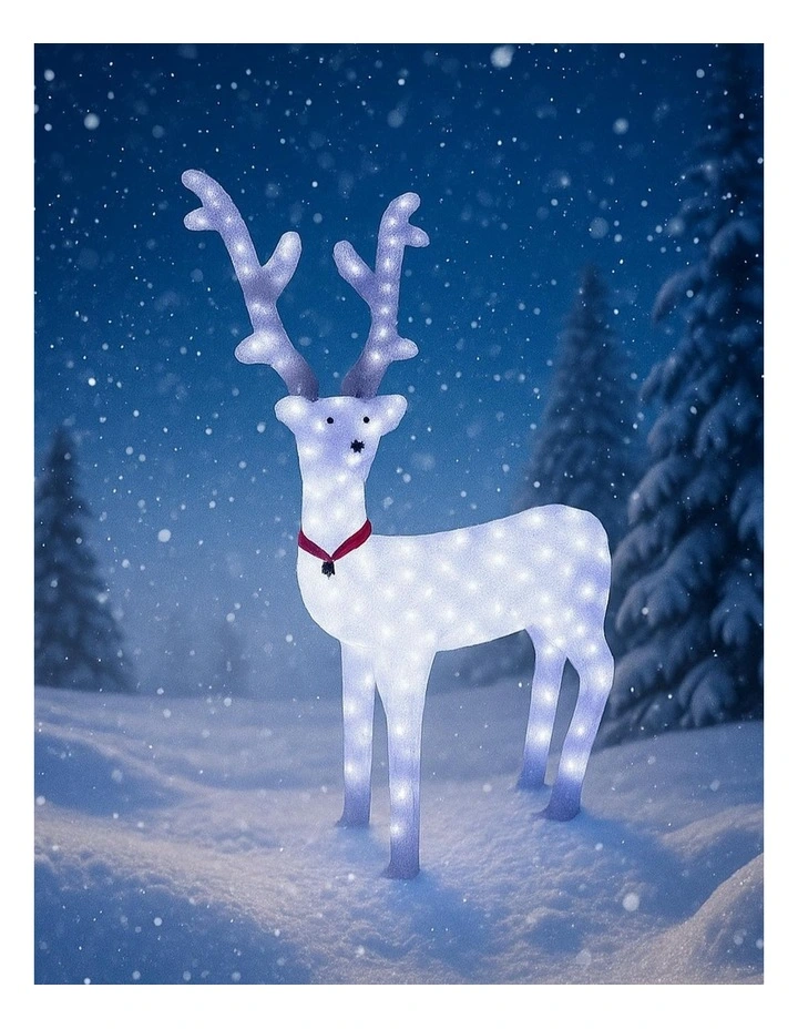 Acrylic White Reindeer Christmas Light 95cm image 2
