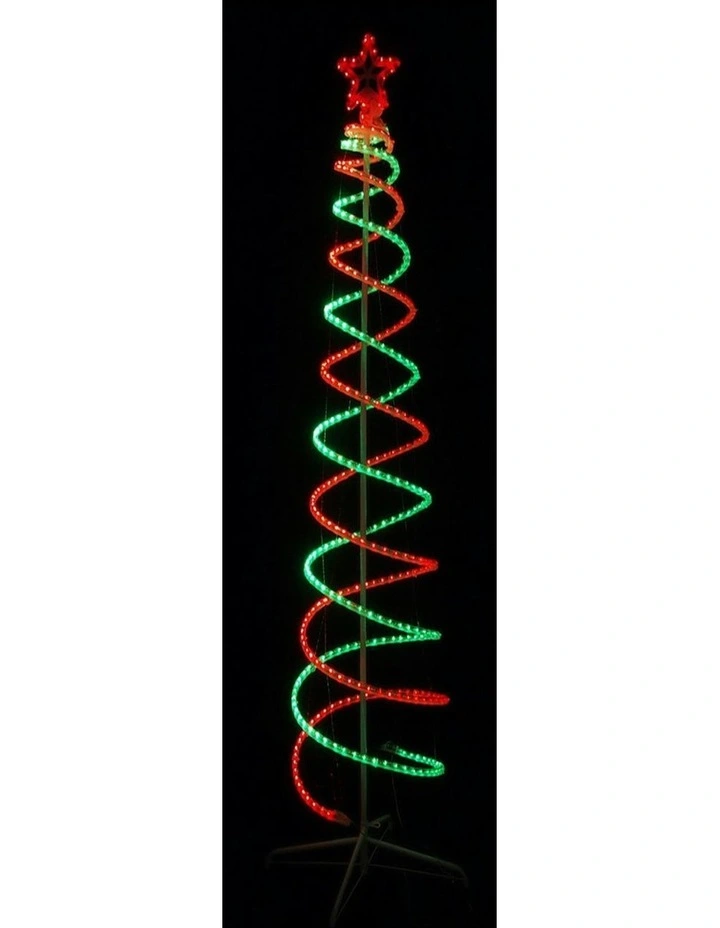 4 Colour Options LED Double Spiral Tree Light 2.1m image 1