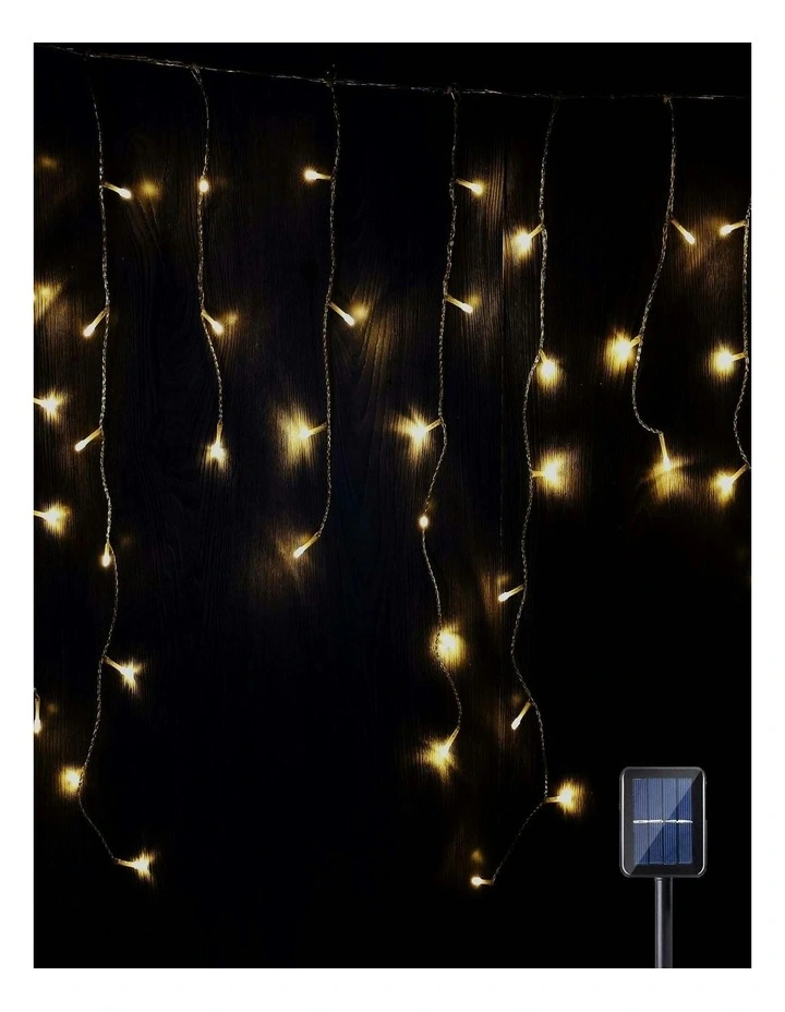 4 Colour Options Solar 480 LED Icicle Lights image 1