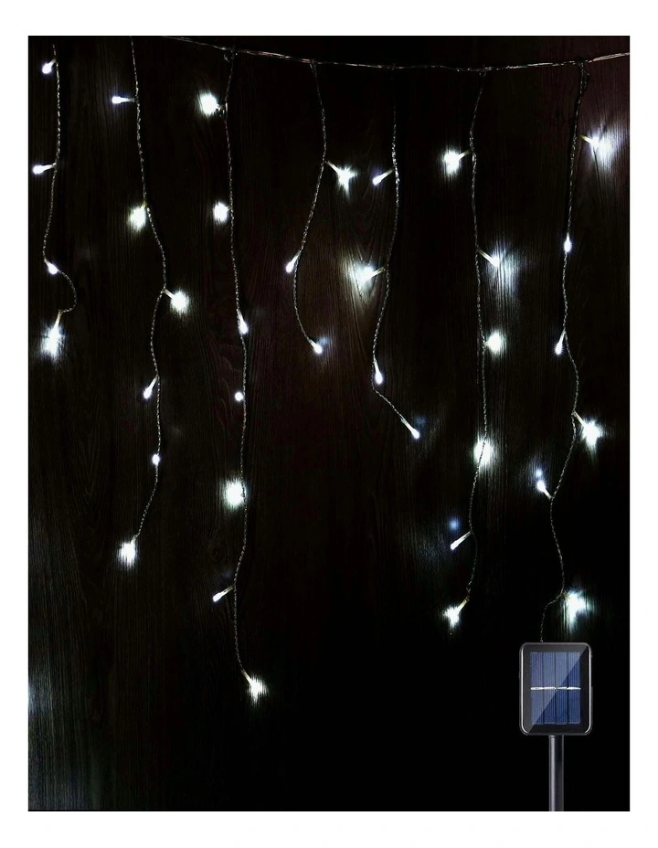 Lexi Lighting 4 Colour Options Solar 480 LED Icicle Lights image 1