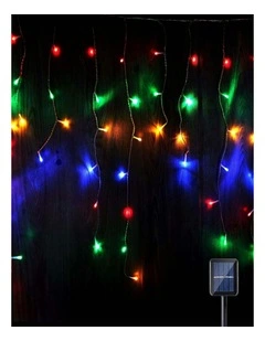 4 Colour Options Solar 480 LED Icicle Lights