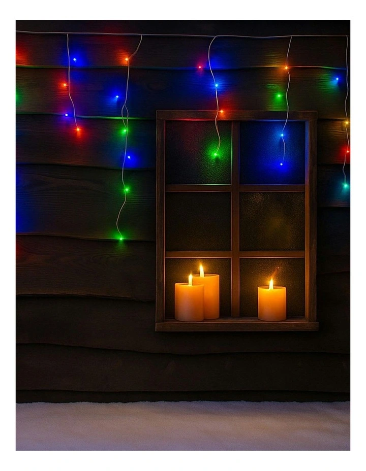 4 Colour Options Solar 480 LED Icicle Lights image 2