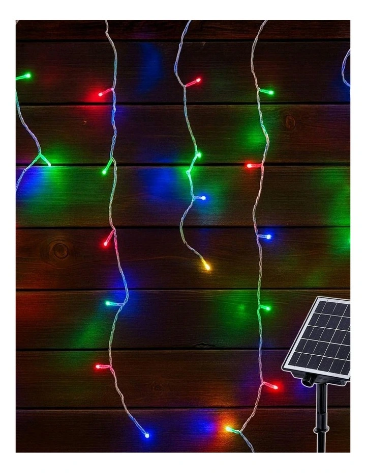 4 Colour Options Solar 480 LED Icicle Lights image 4