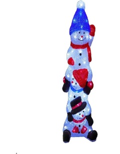 Acrylic Cheeky Stack of 3 Snowmen