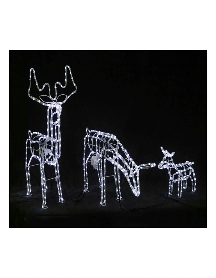 Lexi Lighting 3D Illuminated LED Reindeer Family With Motor image 1