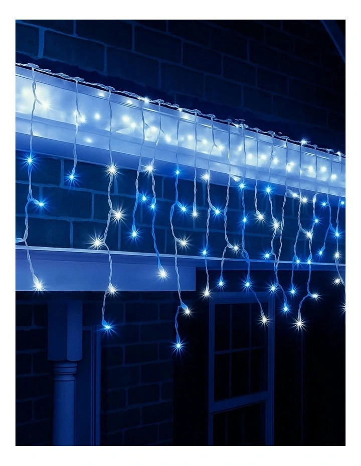500 LED Connectable Icicle Light in Blue/White image 3