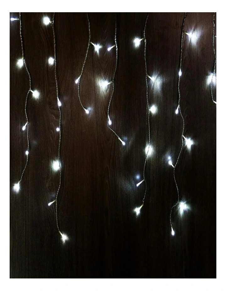 500 LED Connectable Icicle Light in White image 1