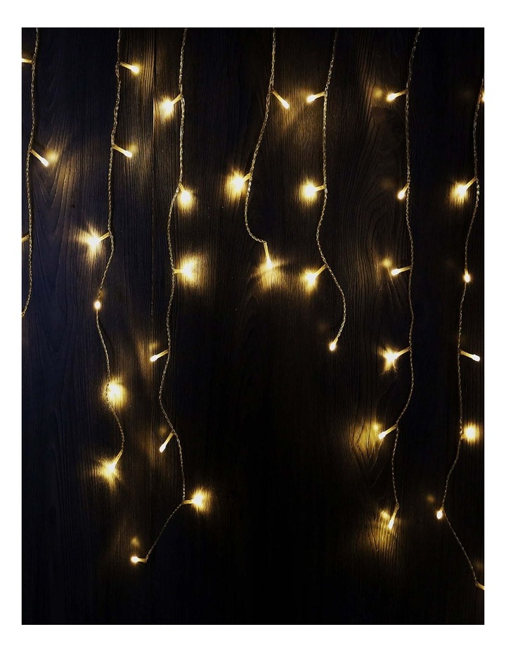 500 LED Connectable Icicle Light in Warm White image 1